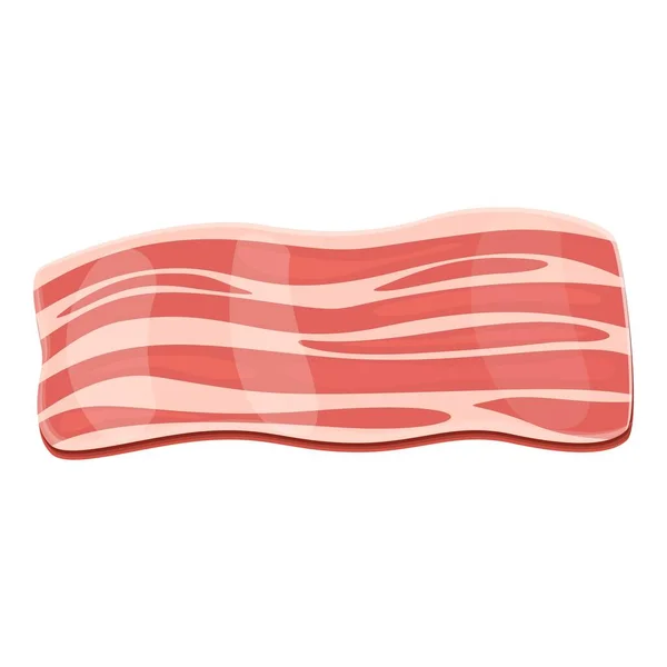 Bacon icona della colazione, stile cartone animato — Vettoriale Stock