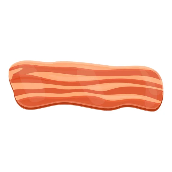 Bacon icône fumée, style dessin animé — Image vectorielle