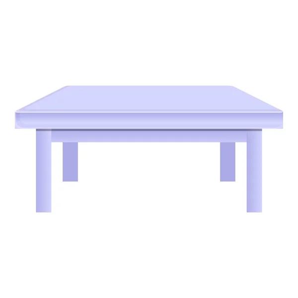 Значок стола белого цвета, стиль мультфильма — стоковый вектор