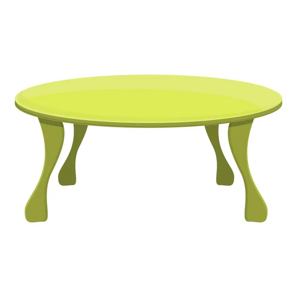 Green color table icon, cartoon style — Stock Vector