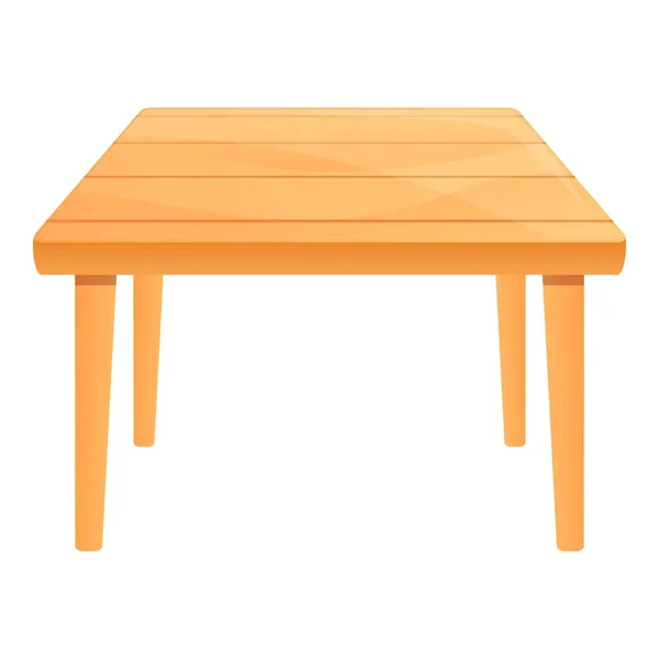 Tuin houten tafel icoon, cartoon stijl — Stockvector