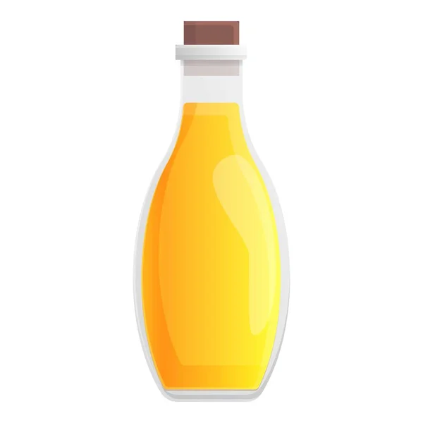 Ícone de garrafa de óleo de canola, estilo cartoon —  Vetores de Stock