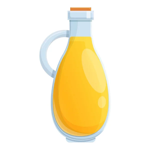 Ícone de garrafa de óleo de Jojoba, estilo cartoon —  Vetores de Stock