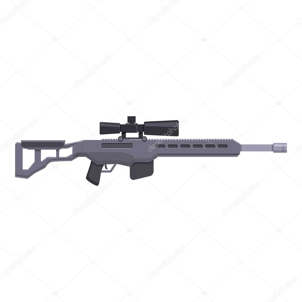 Swat sniper weapon icon, cartoon style