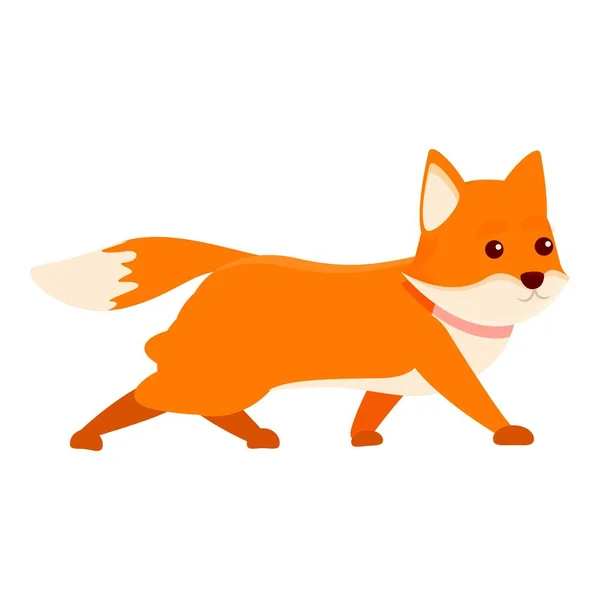 Icono de zorro caminante, estilo de dibujos animados — Vector de stock
