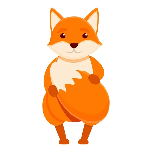 Schattige vos icoon, cartoon stijl — Stockvector