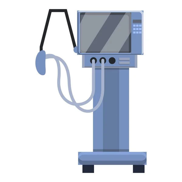 Ikon mesin medis ventilator komputer, gaya kartun - Stok Vektor