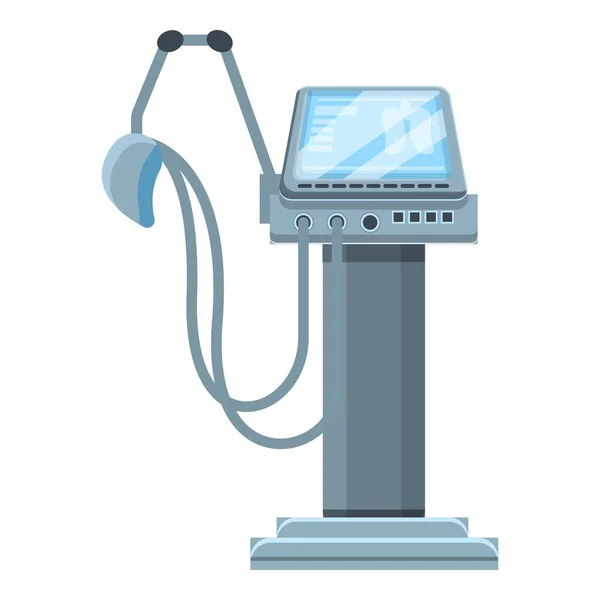 Examinación ventilador icono de la máquina médica, estilo de dibujos animados — Vector de stock