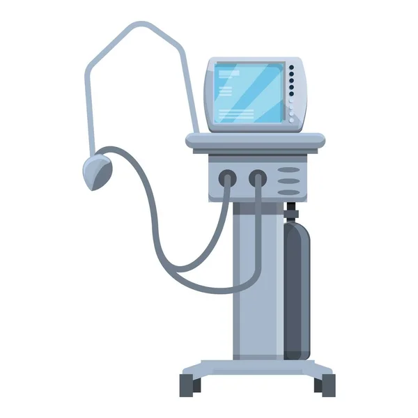 Légzőkészülék orvosi gép ikon, rajzfilm stílus — Stock Vector