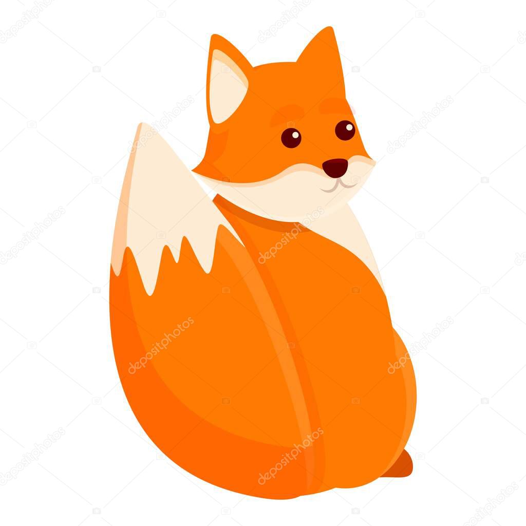 Fox icon, cartoon style