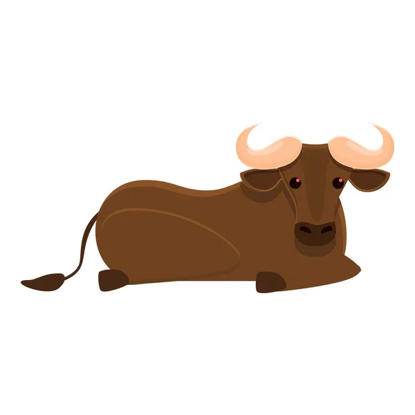 Reest wildebeest icon, cartoon style — стоковый вектор
