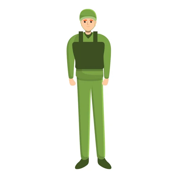 Jacket military uniform icon, cartoon style — Stock Vector
