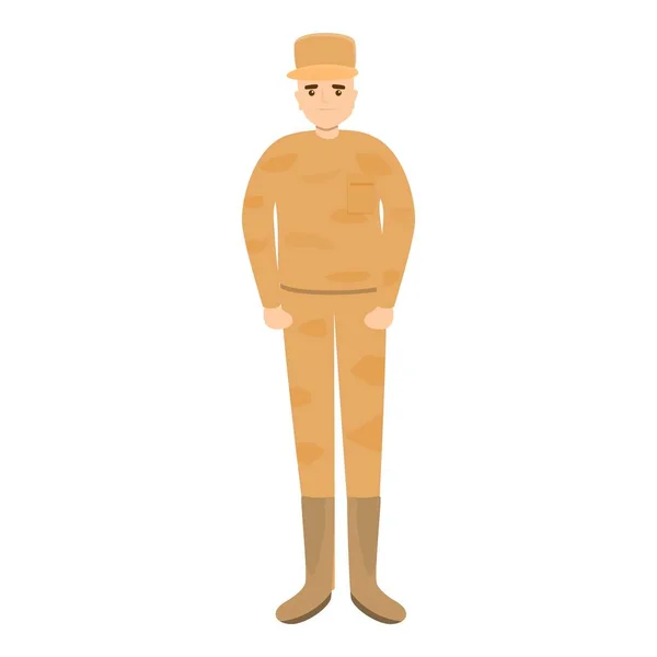 American military uniform icon, cartoon style — Stock Vector