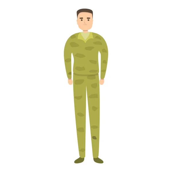 Armed military uniform icon, cartoon style — Stock Vector