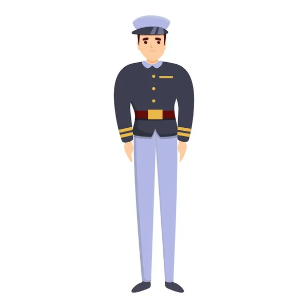 Student military uniform icon, cartoon style — Stock Vector