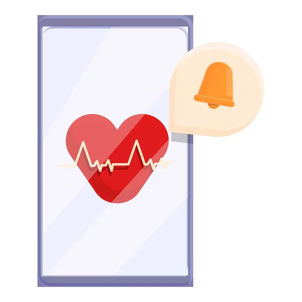 Icono de la telemedicina del teléfono inteligente, estilo de dibujos animados — Vector de stock