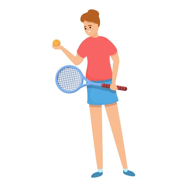 Icono del campeonato de tenis, estilo de dibujos animados — Archivo Imágenes Vectoriales