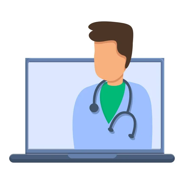 Live medisch consult icoon, cartoon stijl — Stockvector