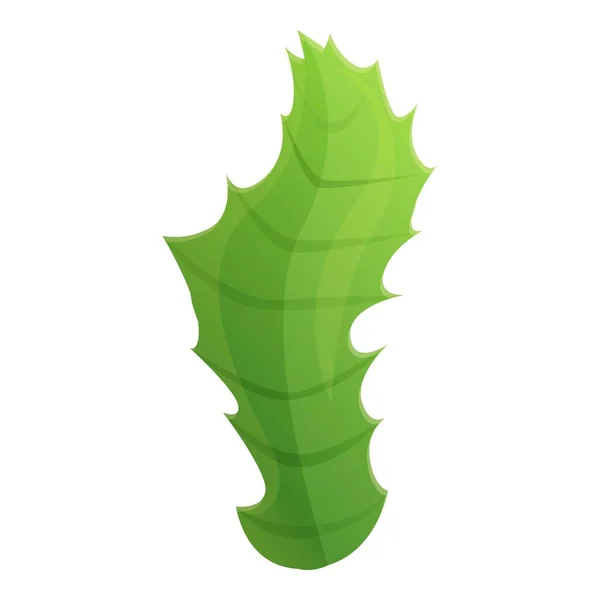 Icono de hoja de cardo, estilo de dibujos animados — Vector de stock