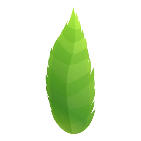 Thistle icône de feuille verte, style dessin animé — Image vectorielle