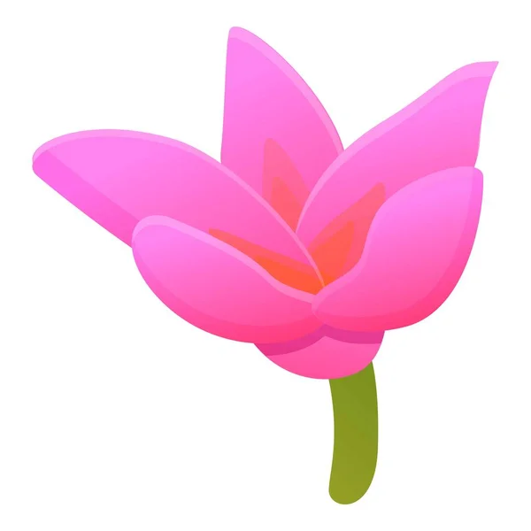 Plumeria frangipani simgesi, çizgi film tarzı — Stok Vektör