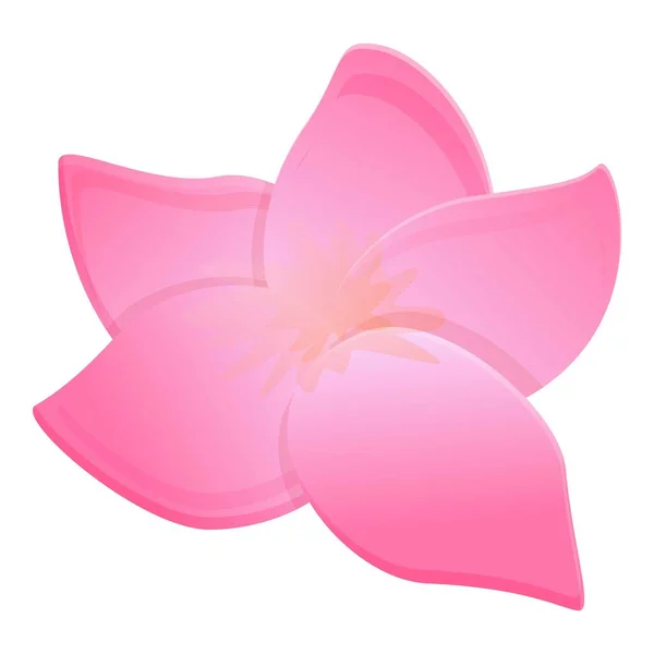 Икона Plumeria champa, стиль мультфильма — стоковый вектор