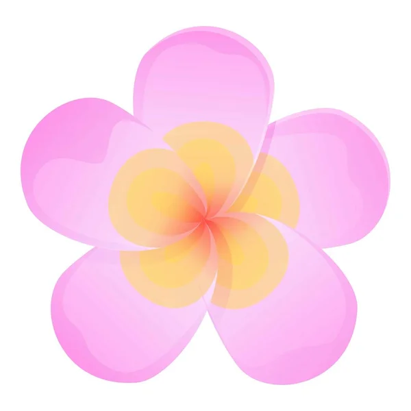 Party plumeria icon, cartoon style — Stock Vector