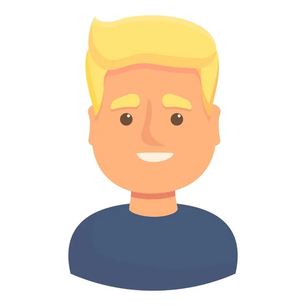Icône masculine blonde, style dessin animé — Image vectorielle