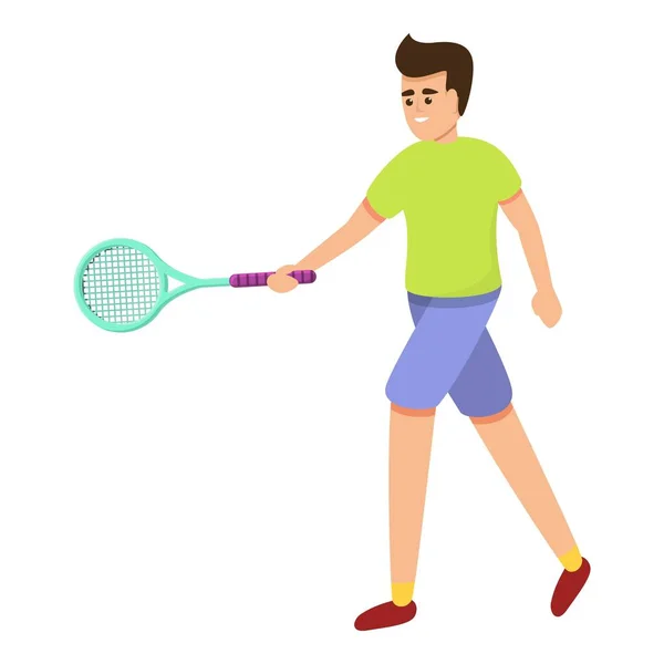 Icône de tennis pour hommes, style dessin animé — Image vectorielle