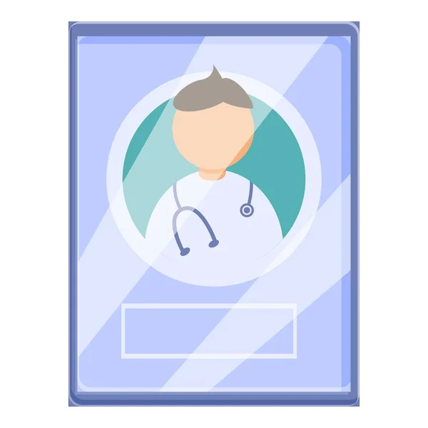 Telemedicine login icoon, cartoon stijl — Stockvector