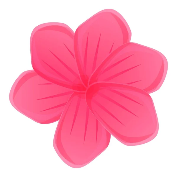 Pinkfarbenes Plumeria-Symbol, Cartoon-Stil — Stockvektor