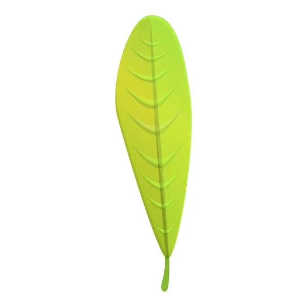 Plumeria icône de feuille exotique, style dessin animé — Image vectorielle