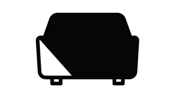 Canapea de bumbac animație pictogramă — Videoclip de stoc