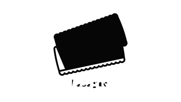 Lasagne ikon animation — Stockvideo