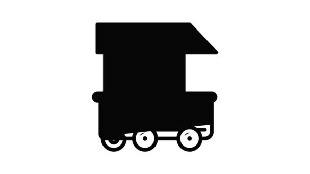 Animation des Einkaufswagen-Symbols — Stockvideo