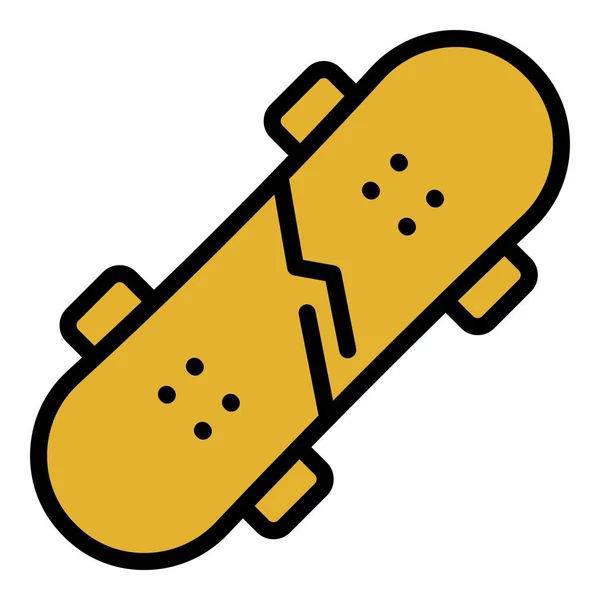 Skateboard icon, outline style — Stock Vector