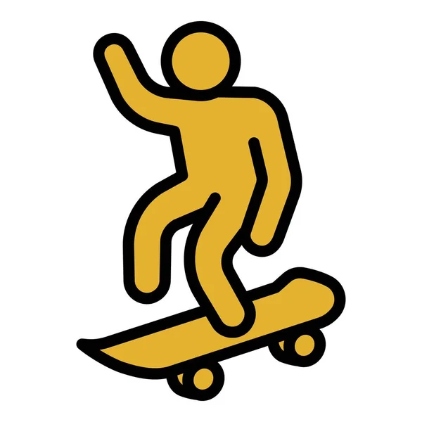 Ramp skateboard icoon, outline stijl — Stockvector