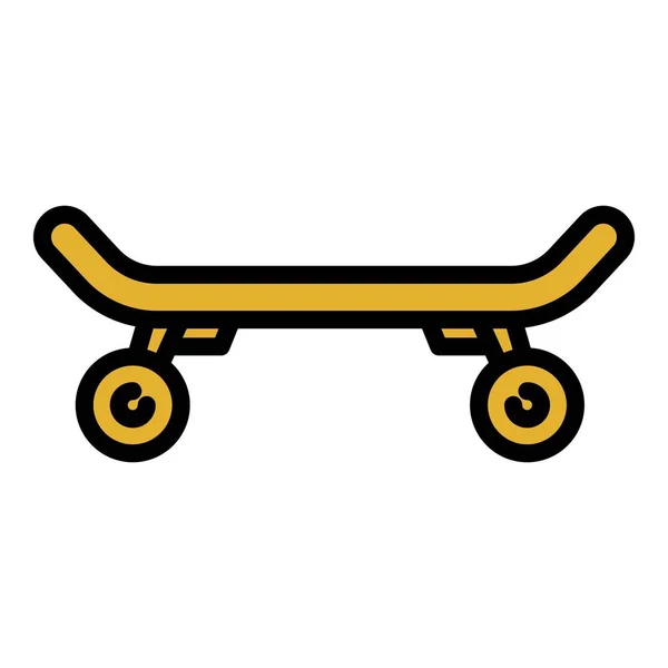 Side of skateboard icon, outline style — Stock Vector
