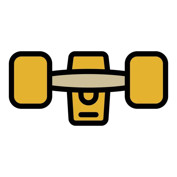 Rubber wielen skateboard icoon, outline stijl — Stockvector