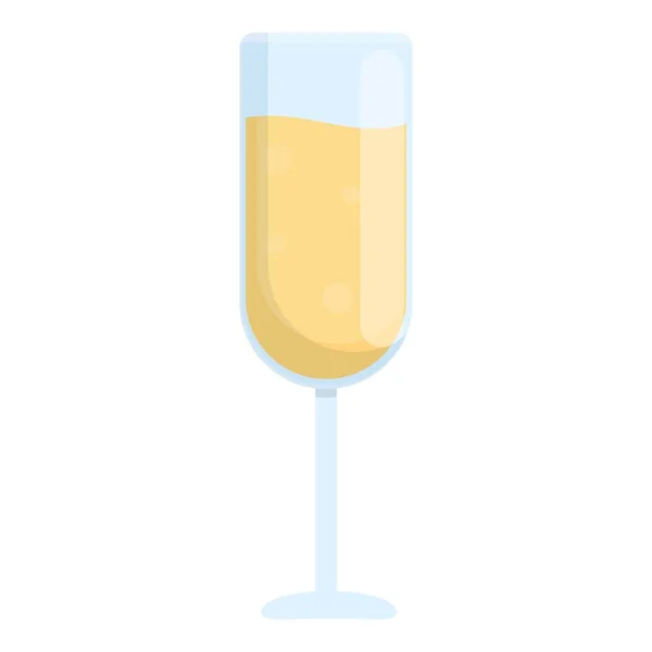 Ícone de vidro de champanhe, estilo cartoon — Vetor de Stock