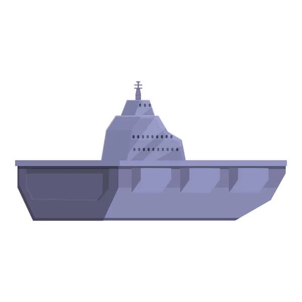 Flugzeugträger-Angriff-Ikone im Cartoon-Stil — Stockvektor