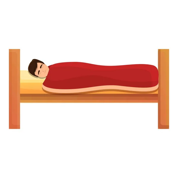 Niño niño durmiendo icono, estilo de dibujos animados — Vector de stock