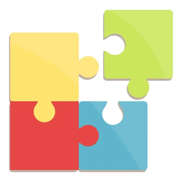 Probleemoplossing puzzel icoon, cartoon stijl — Stockvector