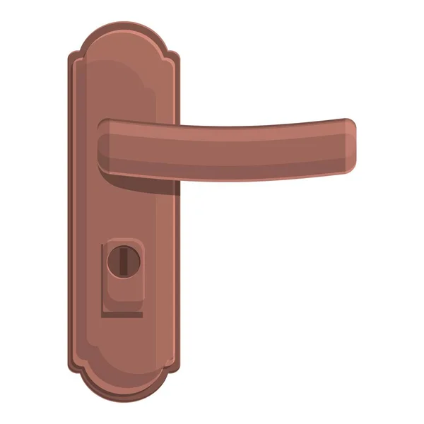Иконка старой дверной ручки, в стиле мультфильма — стоковый вектор