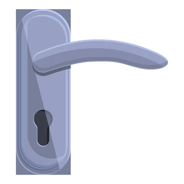 Metalen deurkruk icoon, cartoon stijl — Stockvector