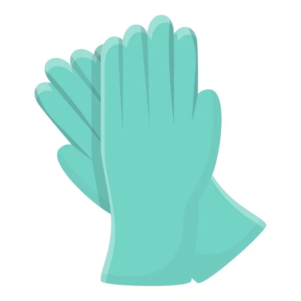 Cuidado de los guantes médicos icono, estilo de dibujos animados — Vector de stock