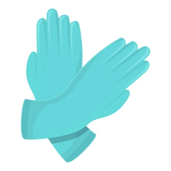 Sjukhus medicinska handskar ikon, tecknad stil — Stock vektor