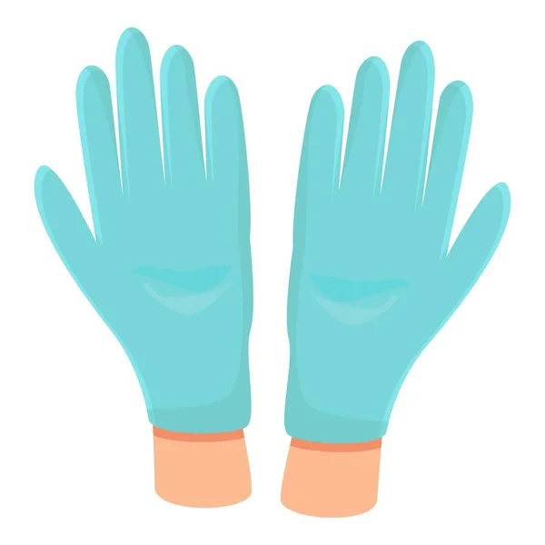 Enfermedad guantes médicos icono, estilo de dibujos animados — Vector de stock