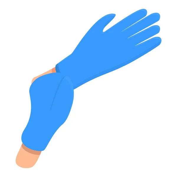 Πρόληψη ιατρική γάντια εικονίδιο, στυλ κινουμένων σχεδίων — Διανυσματικό Αρχείο