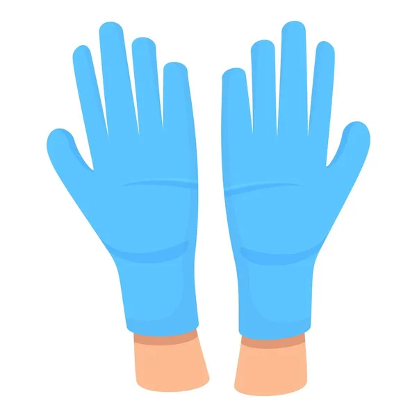 Hälsa medicinska handskar ikon, tecknad stil — Stock vektor